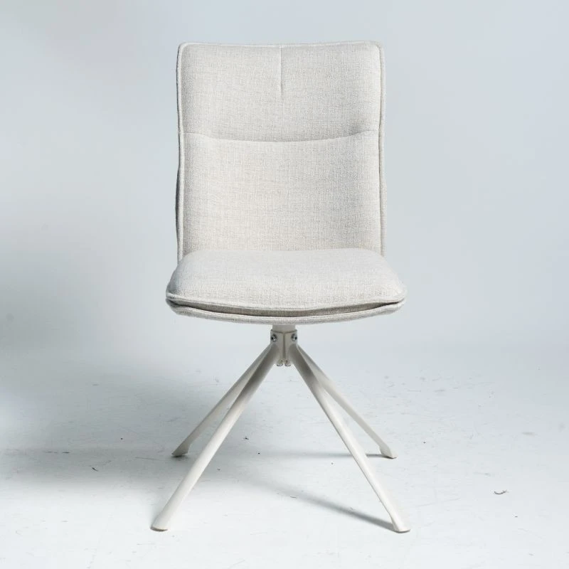 Beige Desk Chair ntle le Armrest Backrest e nang le Stitching